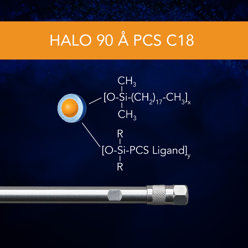 SM-RP-HALO 90 Å PCS C18