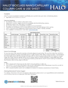 Bioclass_Cap_Column Care and Use_Rev_0