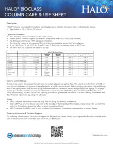 Bioclass_Column Care and Use_Rev_0