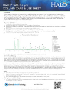 Enviroclass_PAH_Column Care and Use_Rev_0