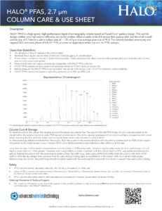 Enviroclass_PFAS_Column Care and Use_Rev_0