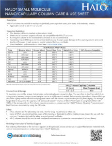 Small Molecule Capillary Column Care and Use_Rev_0